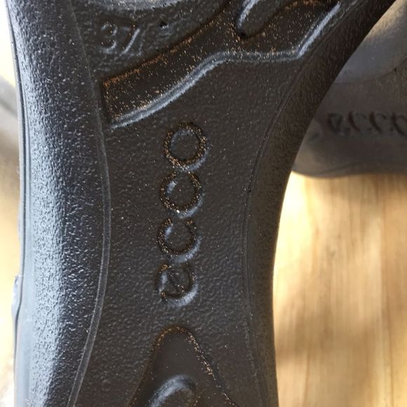 Ecco Sandals Women Size US 6.5 EU 37 Dark Navy Blue with Gray Accent Strap 0662 - Picture 9 of 12